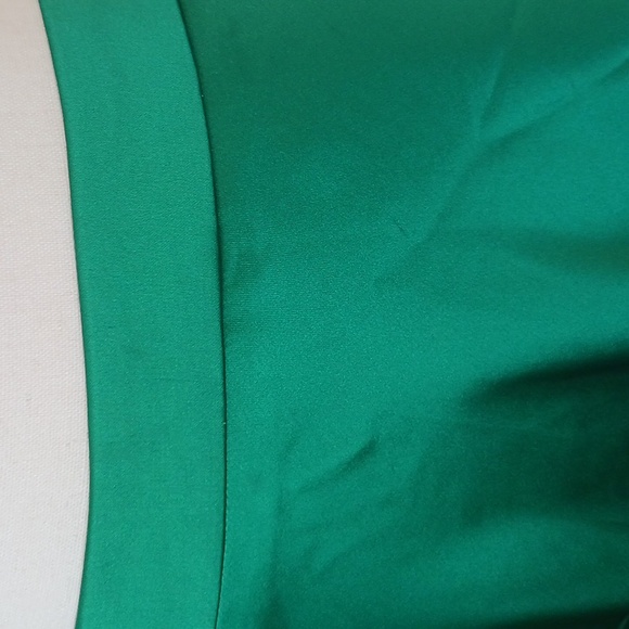 Sincerly Jules satin maxi skirt a-line full Christmas green size L - Picture 3 of 9